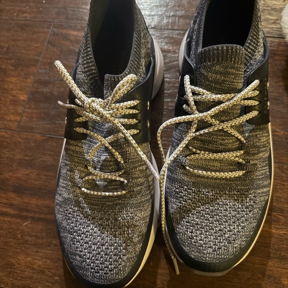 Cole Haan Black and Gray Knit Sneakers